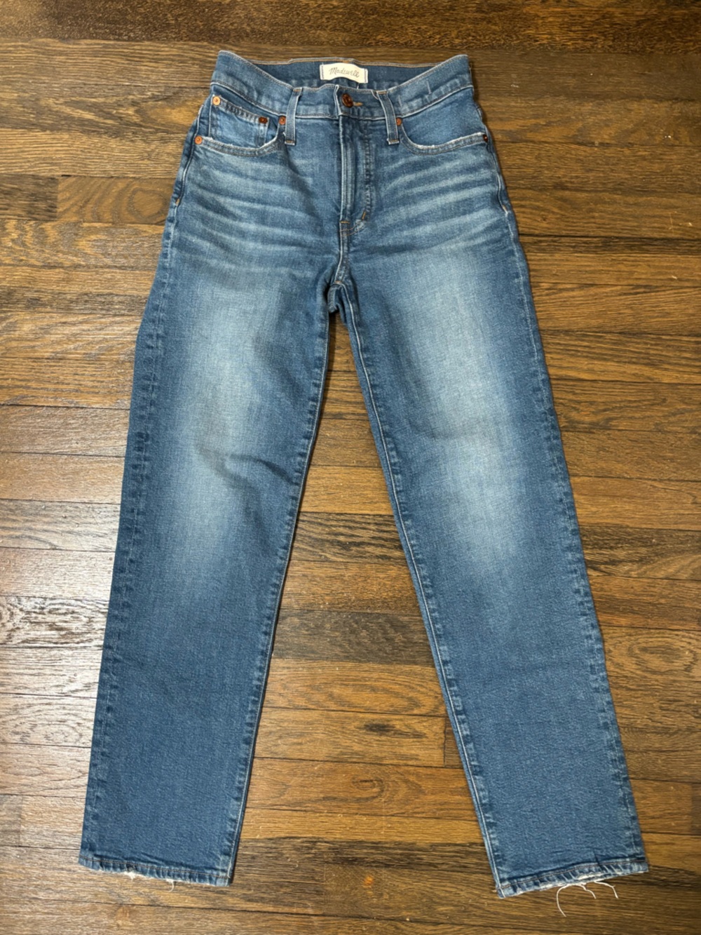 Madewell Women's Straight Leg Jeans in Medium Blue Wash